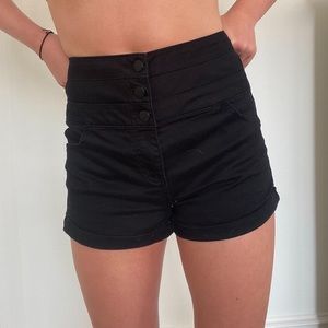 Black High-Waisted Shorts SIZE 5